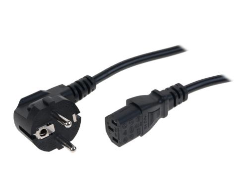 Netzkabel International Schuko 90° - C13 2.0 m, schwarz, 3x 0.75mm2 H05VV-F 3G