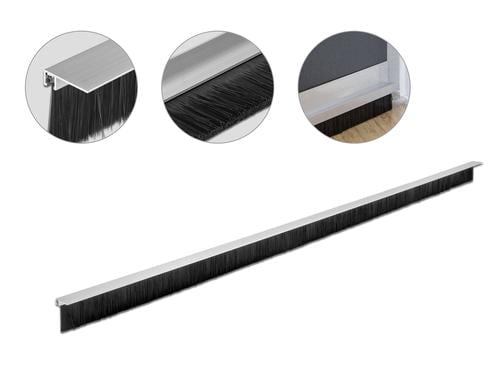 Delock Bürstenstreifen 40mm Alu-profil Gewinkelt, 1m x 40mm