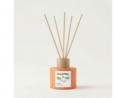 AVA & MAY Duftstäbchen Sizilien, 120ml Rattan-Stäbchen
