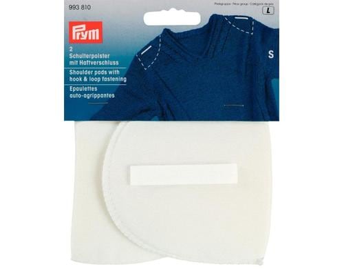 Prym Schulterpolster, Halbmond, weiss Klettverschluss, Grösse S, 1 Paar
