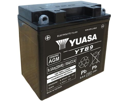 YUASA AGM 12V/9.5Ah/95A LxBxH: 135 // 75 // 140 //  S:1