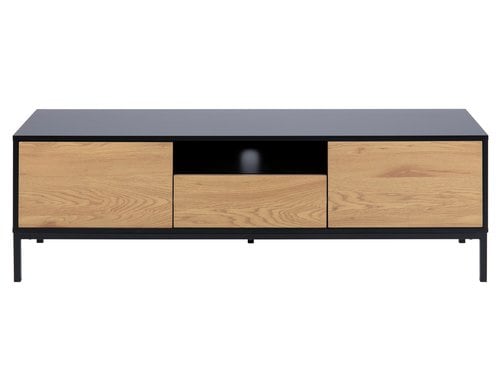 AC Design TV-Möbel Seaford MDF/Stahl, 140x40x45 cm, Braun/Schwarz