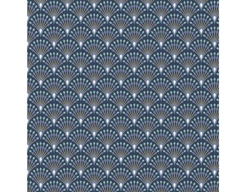 Stoff Ginza mitternacht / indigo 100 x 150 cm, 100 % CO