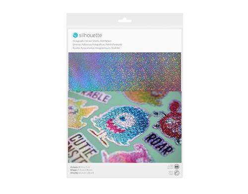 Silhouette Stickerpapier Holographisch gepunktet