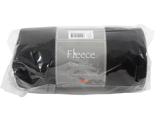 Creativ Company Fleece 125 cm x 150 cm 200 g, Schwarz