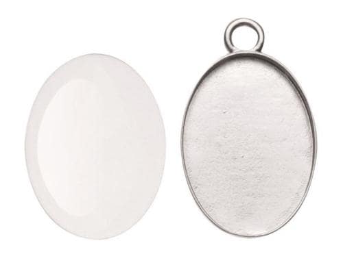 Glorex Anhänger Cabochon 27 x 19 mm, oval