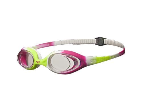 arena Goggle Spider Junior lime fuchsia/white/clear (Indoor)
