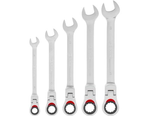 Einhell Gabel-Ring-Ratschenschl.-Set flexibel, 5-tlg., 10-19 mm