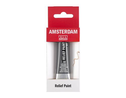 Amsterdam Acrylfarbe Reliefpaint 20ml, Farbe Bleigrau