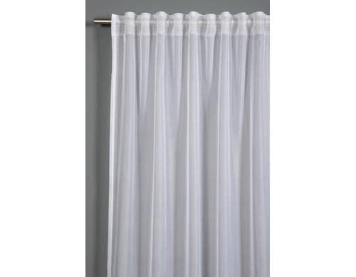 Gardinia Tagvorhang Voile Uni, Weiss 450x245 cm, 100% Polyester