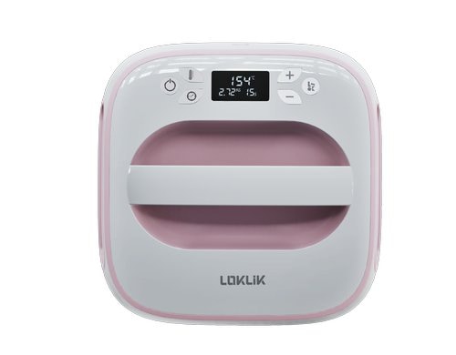 Loklik Transferpresse Easy weiss/rosa 25,5 x 25,5 cm