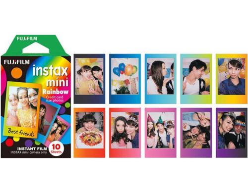 Fujifilm Instax Mini 10 Blatt rainbow zu Instax Mini 90 Neo classic / Mini 8