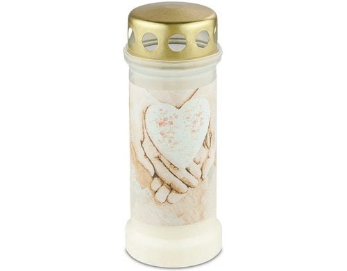 Chalet Grabkerze Herz Grösse: 17.3 x 6.7 cm