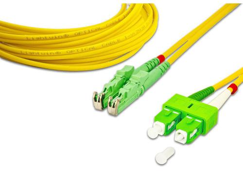 Lightwin LWL Duplex Patchkabel, Singlemode 9/125µm, E2/APC - SC/APC, OS1/OS2,  3.0m