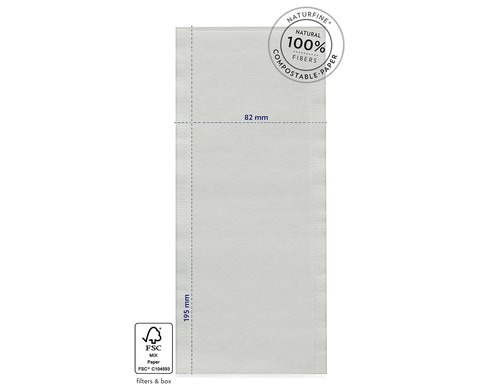 Finum Kaffeefilter coldbrew 60 Stk plus Click Halterung, kompostierbar