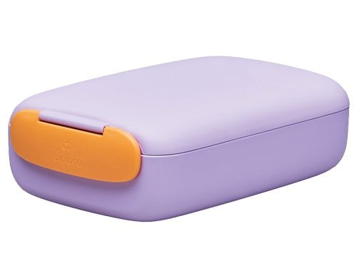 bioloco Lunchbox rectangle -whisper sister 13x19.5x6cm, lila/ orange