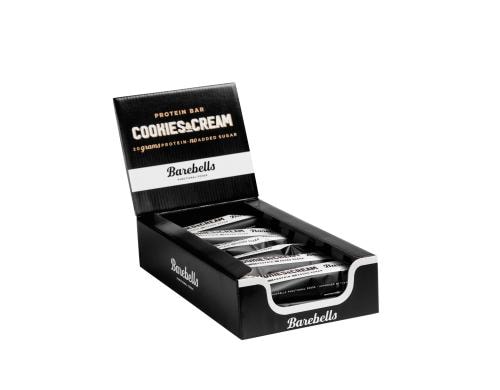 Barebells Riegel Protein Bar, Cookies Cream Box mit 12 Riegeln