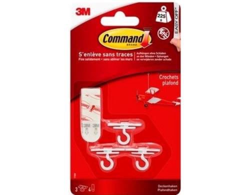 3M Command Deckenhaken 3 Haken, Traglast: 225 g