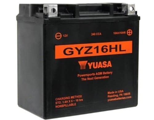YUASA AGM 12V/16Ah/240A LxBxH: 150 // 87 // 145 // S:0