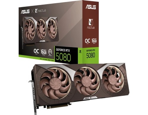 ASUS NOCTUA RTX5080 O16G, GDDR7 GeForce RTX5080, 3x DP, 2x HDMI