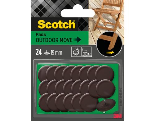 Möbelgleiter Aussenbereich braun, Ø 19mm Für Gartenmöbel und Aussenbereich
