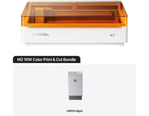 xTool M2 10W Lasergravierer Set CMYK-Drucker für farbige Designs