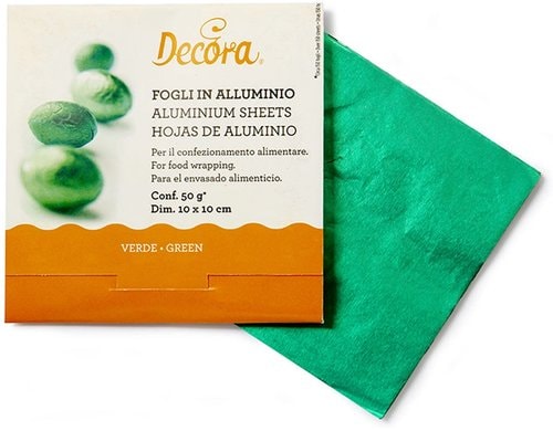 Decora Aluminiumfolie grün 150 Blatt Stück