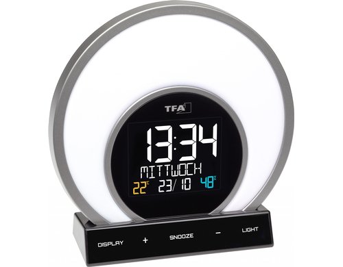 TFA Lichtwecker Soluna schwarz, FE-TFA