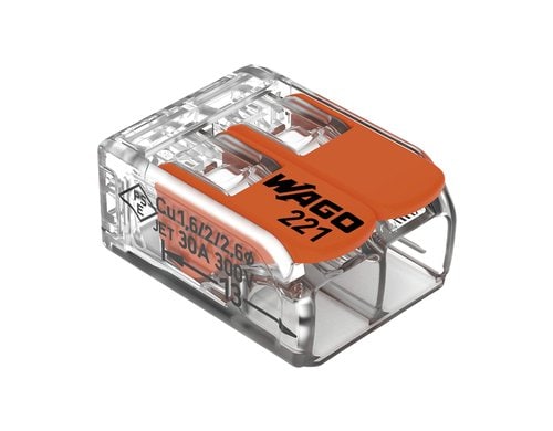 Wago Verbindungsklemme 2-fach 10 Stück 2L 0.56mm² 41A 450V