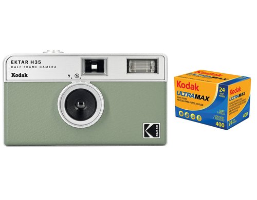Kodak Film Kamera H35 salbei-grün inkl. Kodak Ultra Max 400 Film 135/24
