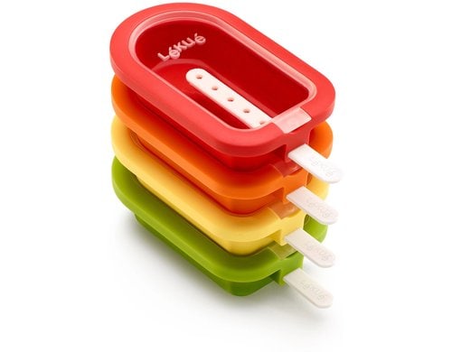 Lékué Glaceformen 4er Set stapelbar Silikon, Bunt