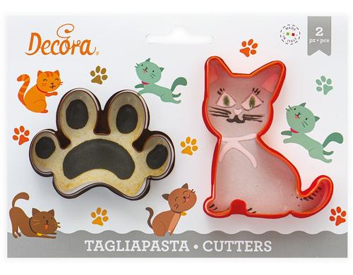 Decora Mini Ausstechformen Katze 2 Stück