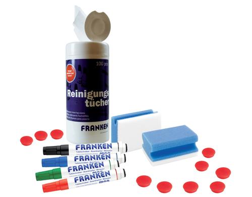 FRANKEN Starter-Set für Magnettafel im Kunststoffkoffer