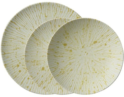 AK Teller Set 12 Stk Golden Ray Stoneware