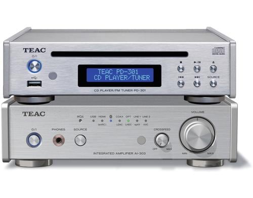TEAC 300 Serie Set 1-S Stereo-Verstärker und CD-DAB-Player, silber