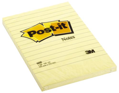 3M Post-it  Grossformate gelb,1 Block à 100 Blatt ,152x102mm