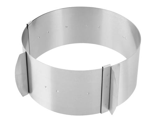 Zenker Tortenring verstellbar mit Griffen Edelstahl, Ø160-300x85mm