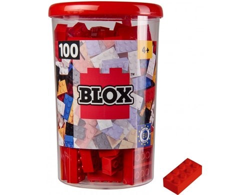 BLOX 100 rote 8er Steine in Dose