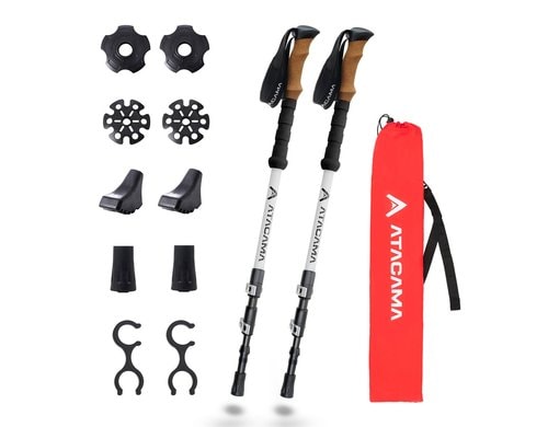 Atacama Teleskop Wanderstöcke 110-135cm Carbon 13-tlg. schwarz/silber