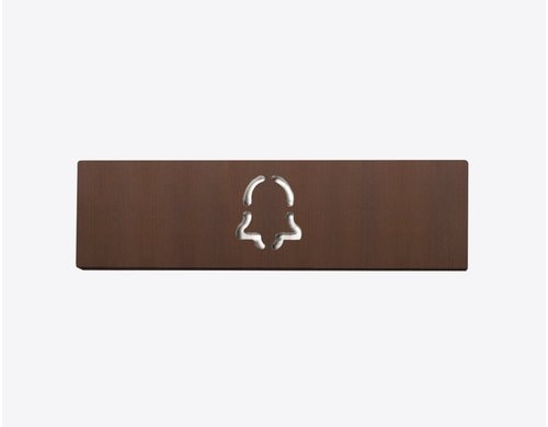 Doorbird Namensschild D21x Echte Baubronze, Glockensymbol