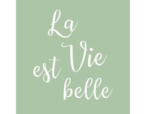 B+C Servietten La vie est belle salb. 33x33 cm, 20 Stück, 3-lagig