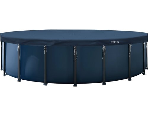 6,1m x 20cm runde Allwetter-Deluxe PoolabdeckungDunkelblau