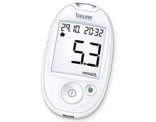 Beurer Blutzuckermessgerät GL 44 weiss 3in1