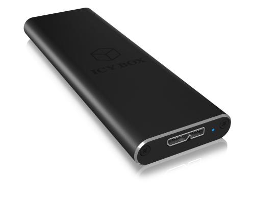 ICY BOX ext. M.2 SATA SSD Gehäuse IB-183MU2 schwarz, USB 3.0, für M.2 SSD