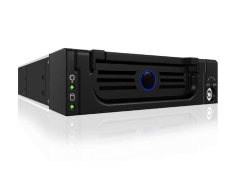 ICY BOX Wechselrahmen 3.5  IB-138SK-B-II für SATA-HD, Aluminium, schwarz