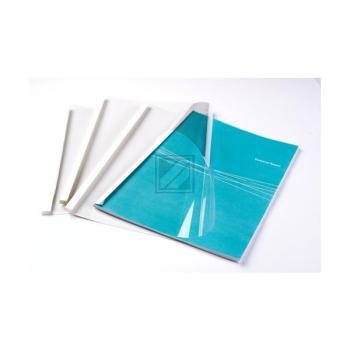 100 Stk. Thermo-Bindemappen Standard, 12mm 101-120 Blatt,weiss, Front PVC, Glanzrücken