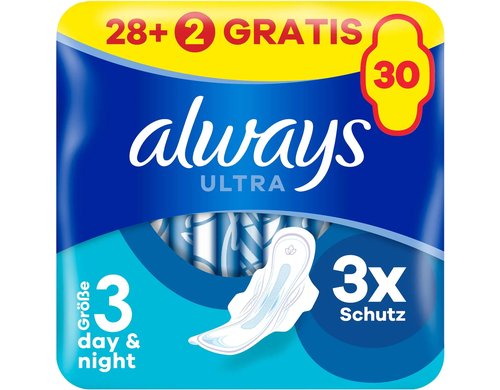 Always Ultra Day&Night Binden 30 Stück Always Damenbinden Grösse 3