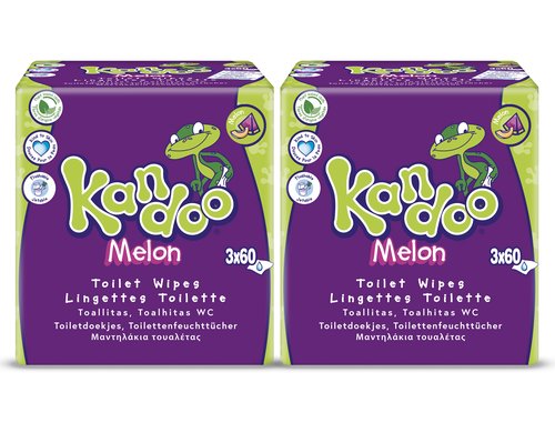 Kandoo Feuchttücher Melone 2 x 180 Stück KIT