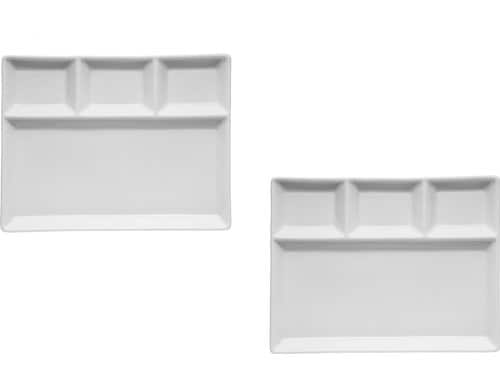 Mäser Fonduetellerset 2-tlg. 2 Stück, 25,5 x 19,5 cm WEISS