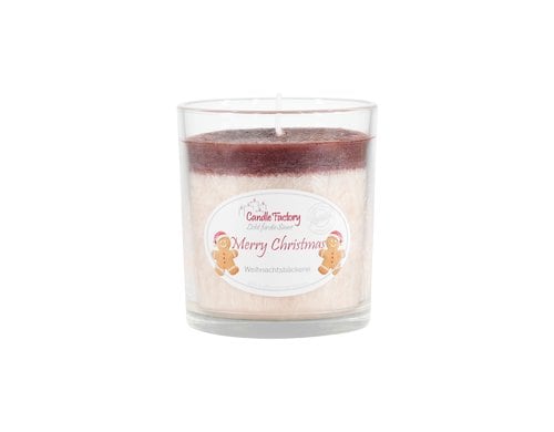 Candle Factory Party Light Merry Christmas Brenndauer 30h, H: 8.3 cm, D: 7.3 cm